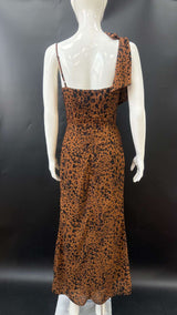 One-Shoulder Leopard Maxi Dress image 4