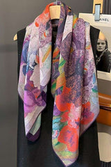 Retro scarf double-sided print scarf image 0