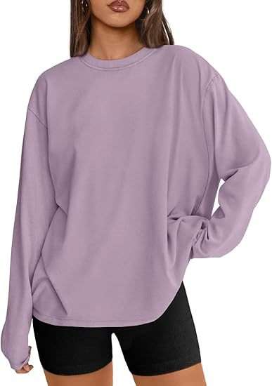 Oversized Crewneck Sweatshirt - M, Purple image
