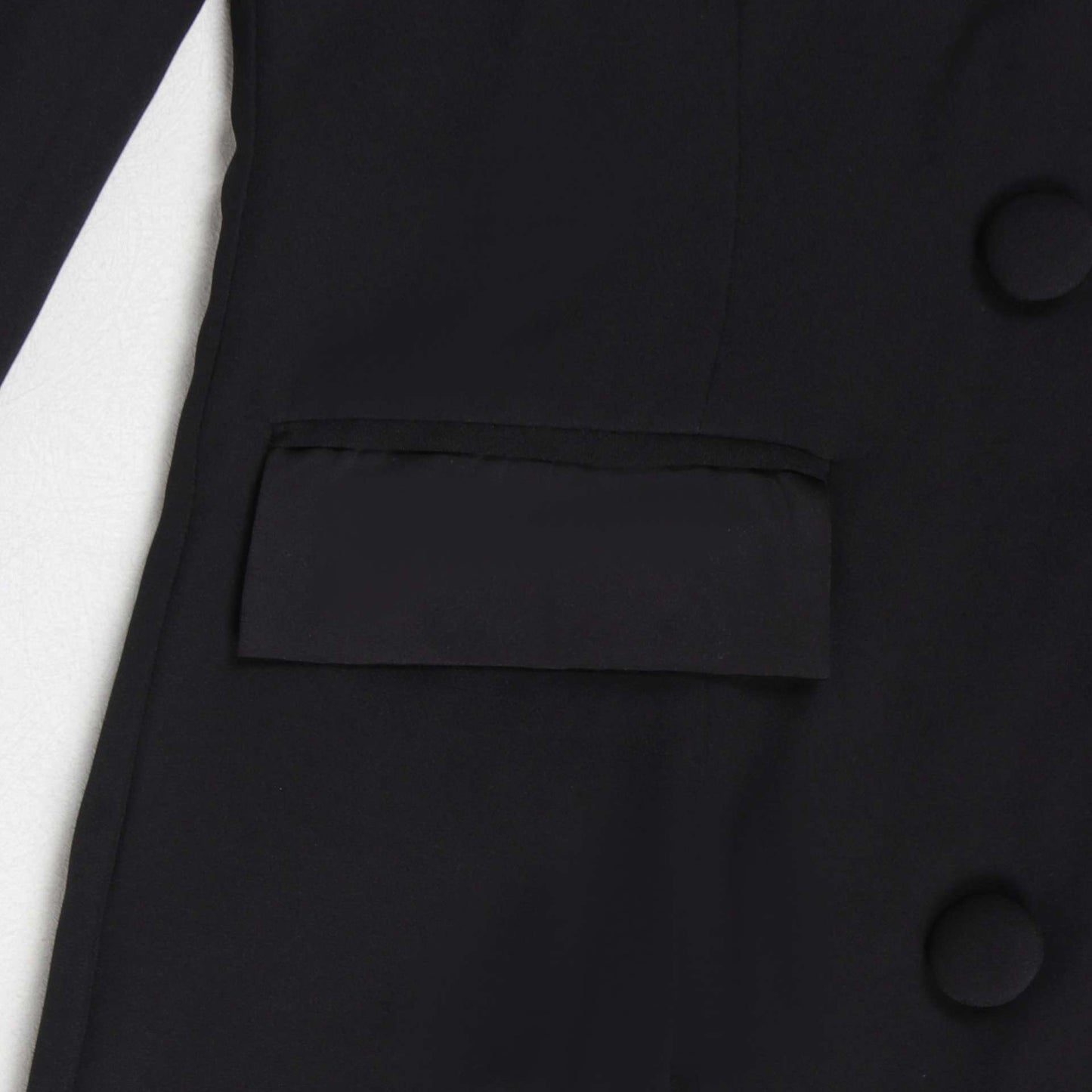 Elegant Black Double-Breasted Long Coat image 7