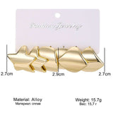 Elegant Star & Geometric Earrings Set image 3