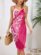 Print Sarong Wrap with Tassel Hem image 1