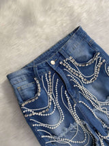 Embellished Wide-Leg Ripped Jeans image 5