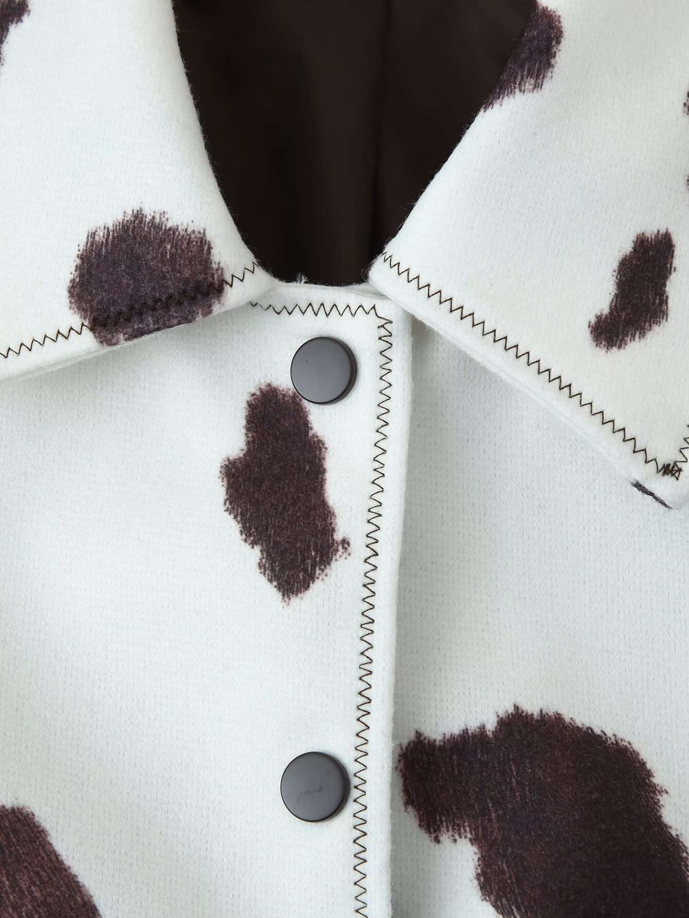 Cow Print Faux Shearling Jacket image 5