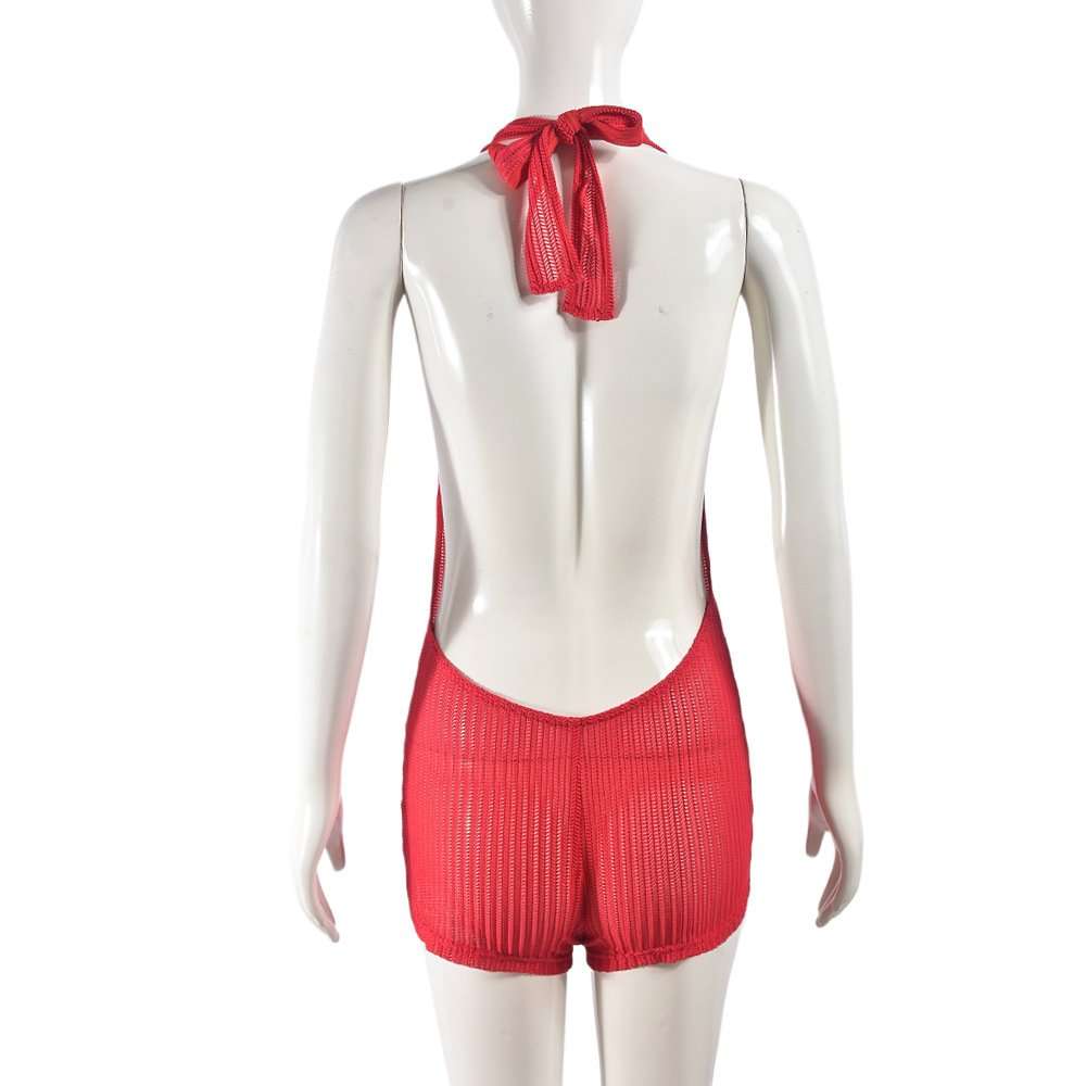 Sleeveless V-Neck Fishnet Bodysuit image 3