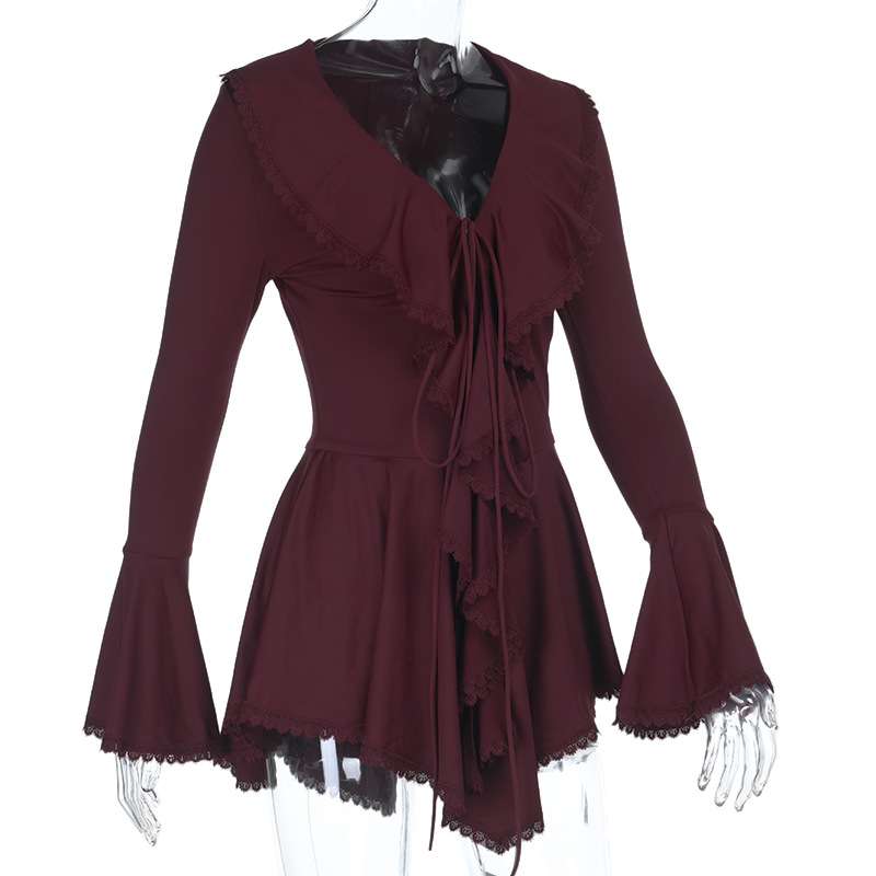 Elegant Lace Peplum Dress image 3