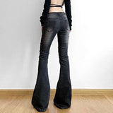 Low Waist Washed Slim-Fit Boot-Cut Jeans image 2