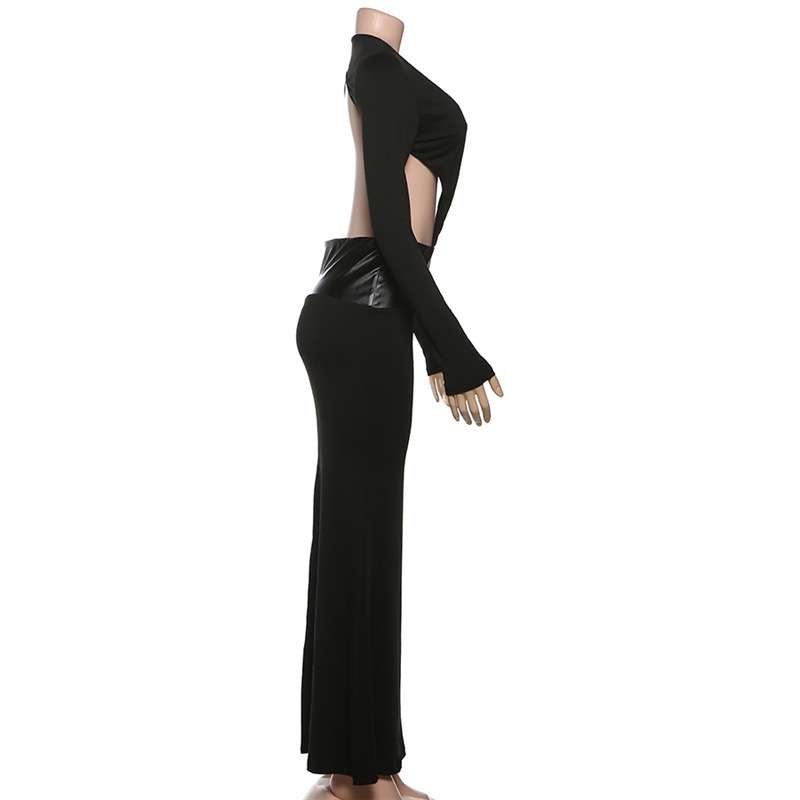 Chic Black Cut-Out Evening Gown image 5