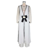 Contrast Trim Longline Coat and Wide Leg Pants Set image 6