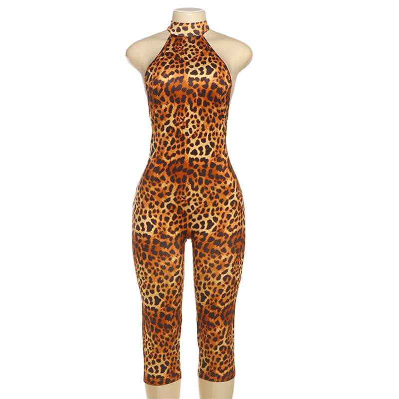 Leopard Print Halter Neck Jumpsuit image 2