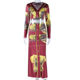 Printed Crop Top & Maxi Skirt Co-Ords image 4