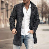 Stand collar mid-length casual coat with pockets image 1