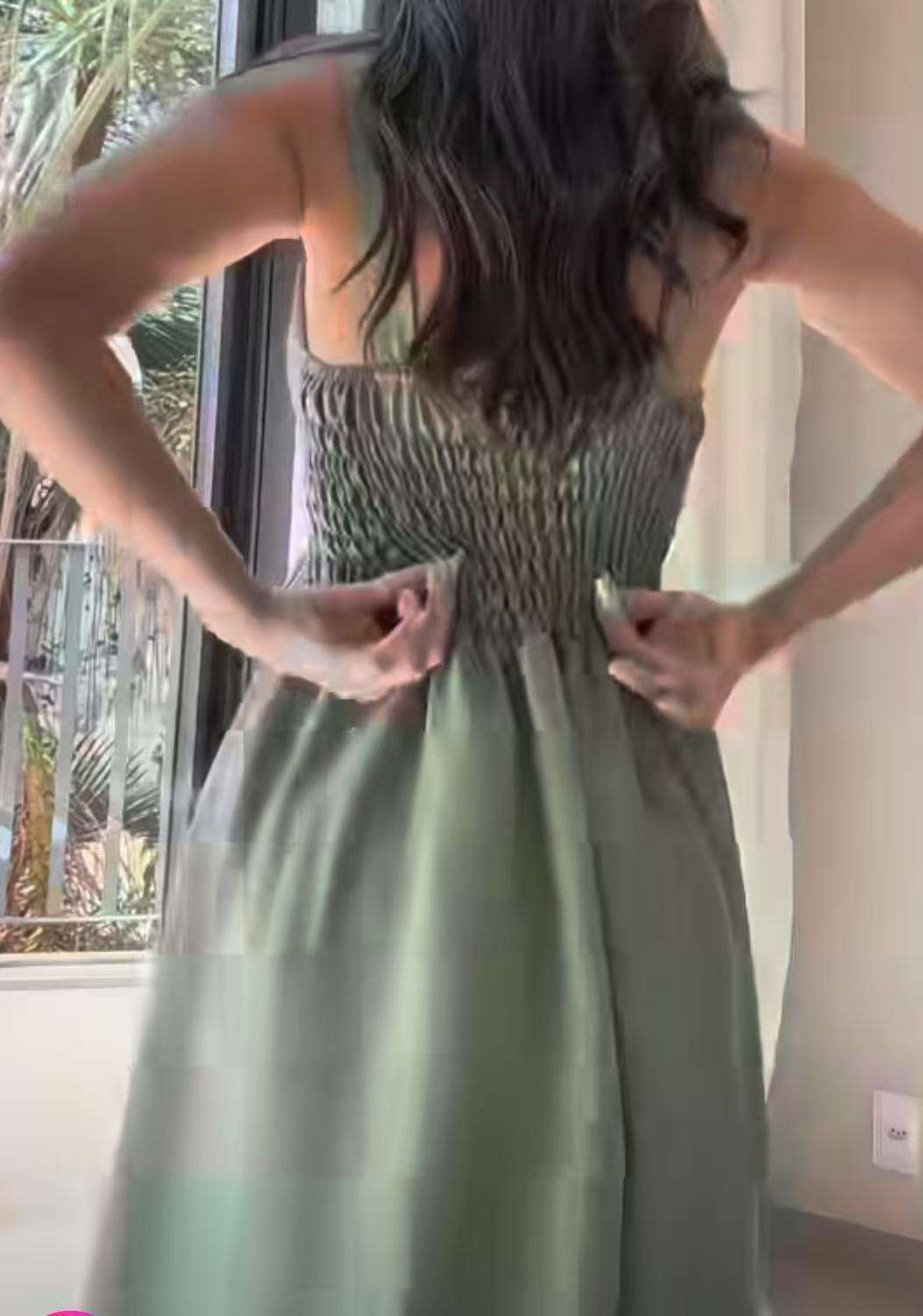 Colorblock Belted Midi Dress image 6