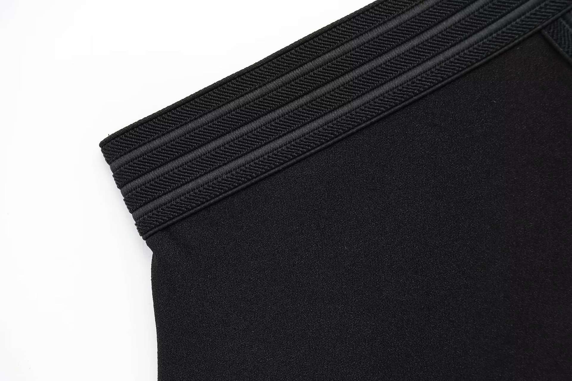 Elegant Black Cross-Back Mini Dress image 5