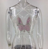 Butterfly Mesh Crop Top image 5