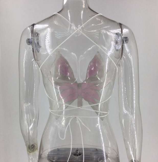 Butterfly Mesh Crop Top image 5