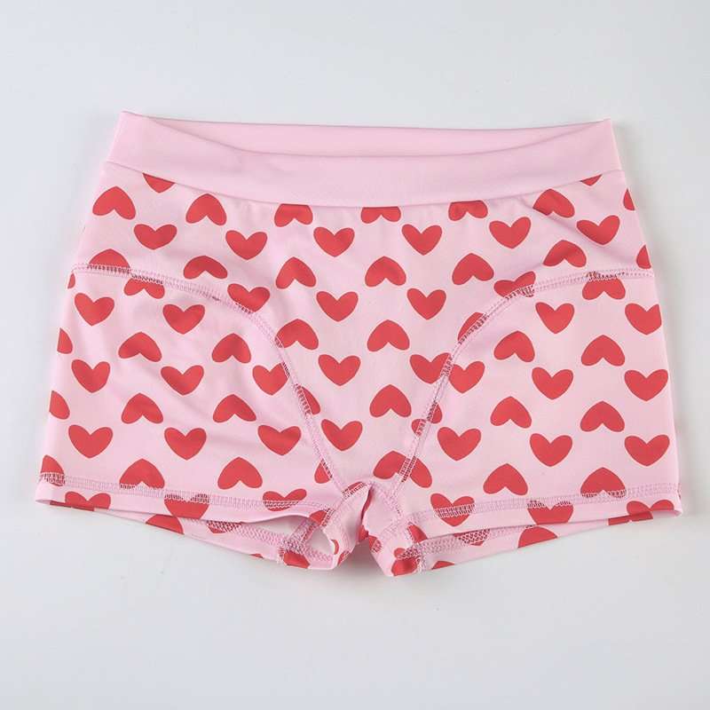 Pink Heart Print Two-Piece Lounge Set image 5