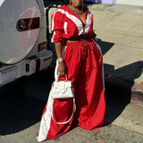 Sporty Fly Pant Set - M, Red image