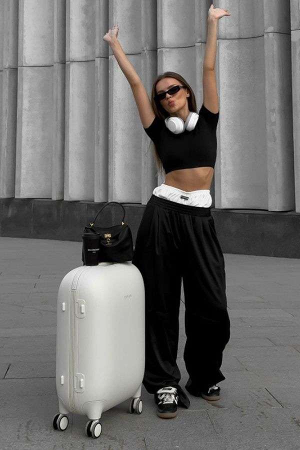 Straight Fit Flat-Front Pants image 0