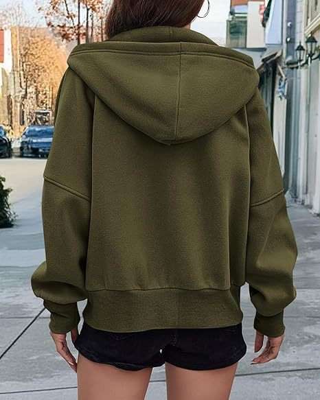 Green Zip-Up Hoodie image 3