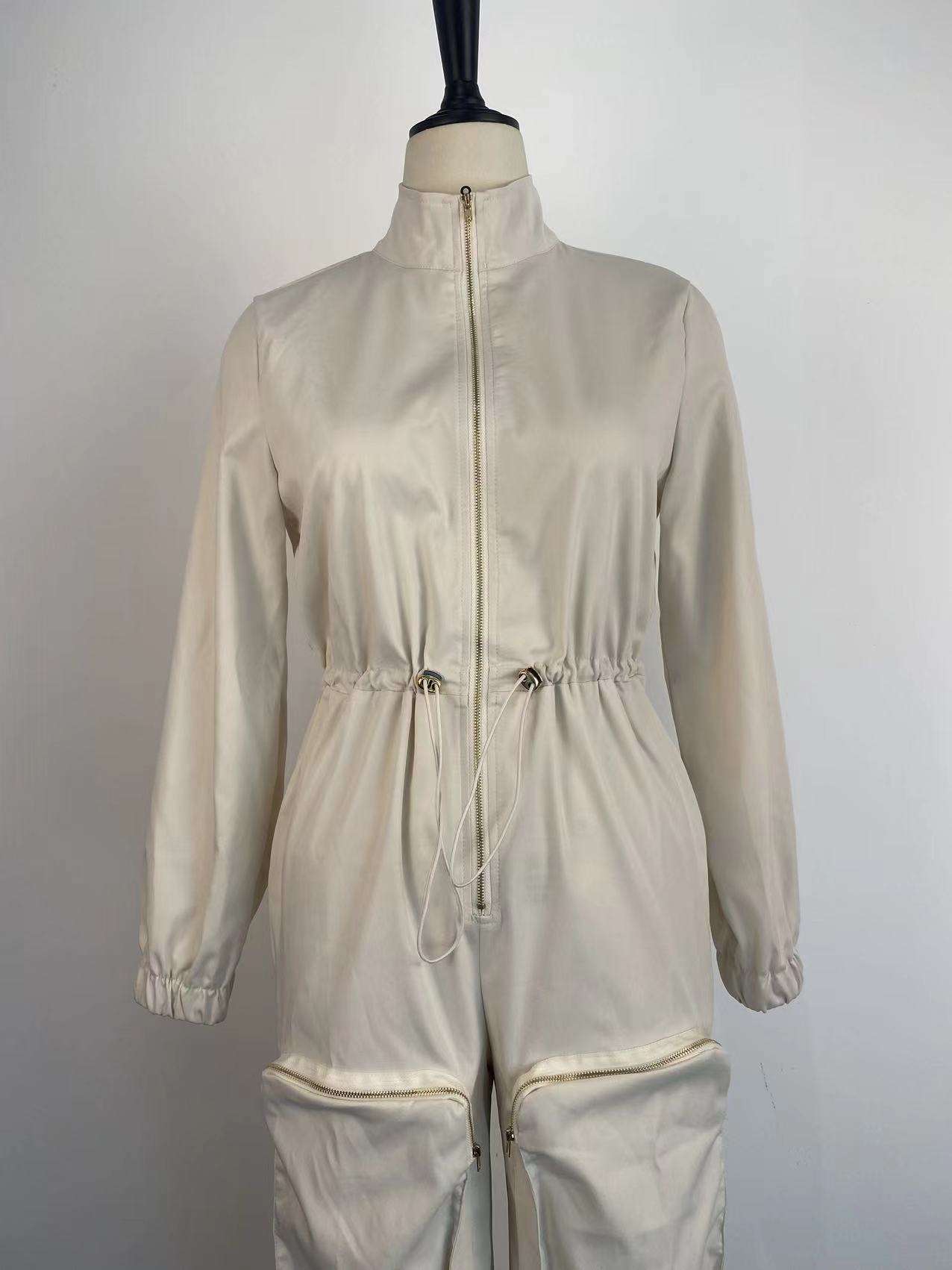 Long Sleeve Flap and Zipper Jumpsuit image 6