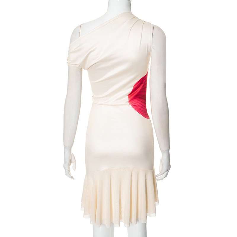 Asymmetrical One-Shoulder Floral Print Dress image 4