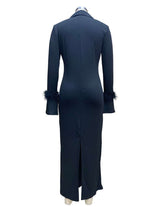 Wide Collar Maxi Sheath Dress image 3