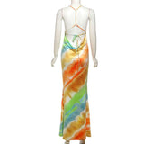 Colorful Tie-Dye Maxi Dress image 3