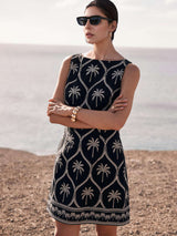 Palm Tree Embroidered Dress image 4