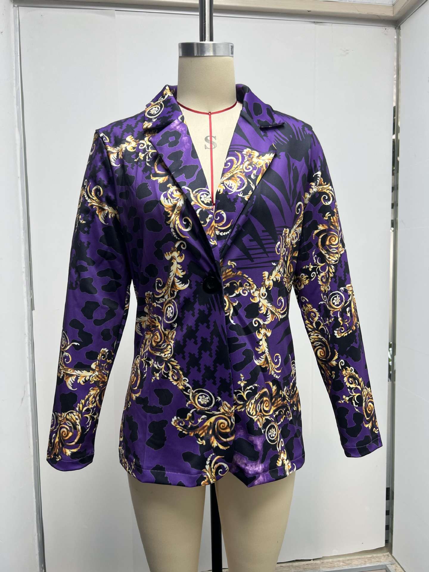 Chic Baroque Print Blazer Jacket image 5