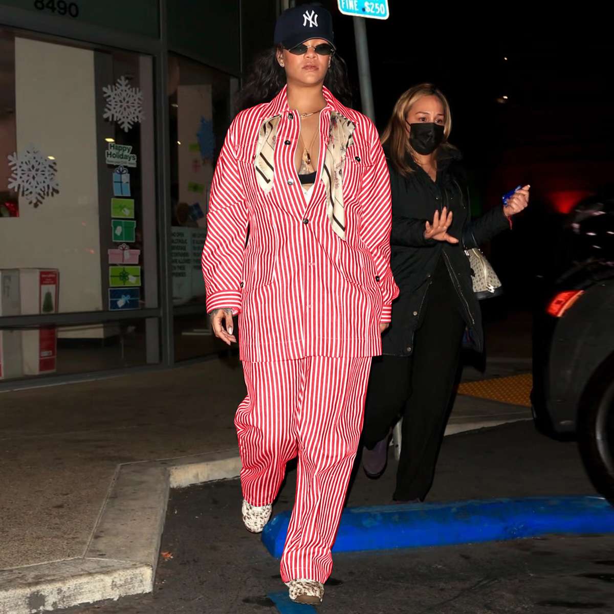 Striped Oversized Shirt & Pants Set image 1