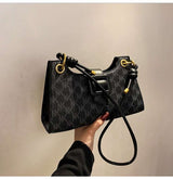 Designer-Inspired Monogram Shoulder Bag