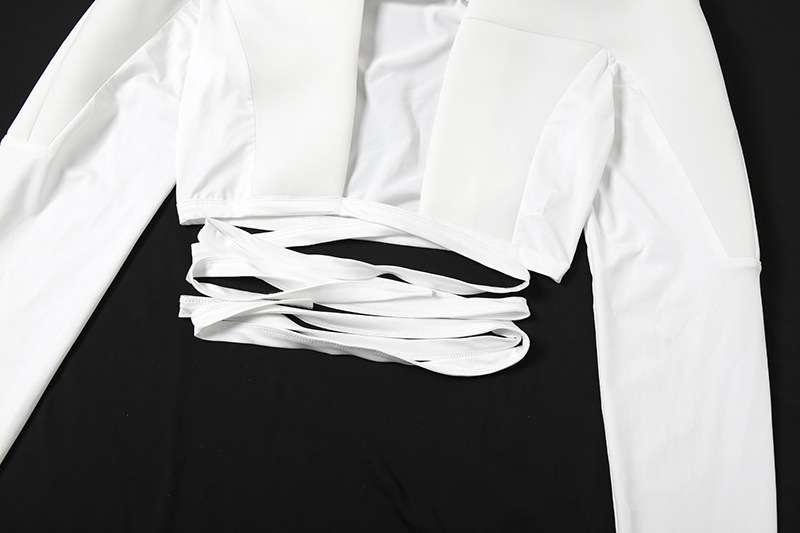 Structured Crop Jacket with Wrap Tie Detail image 7