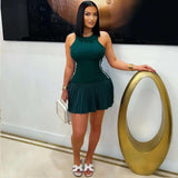 Pleated Mini Dress with Side Detailing image 1