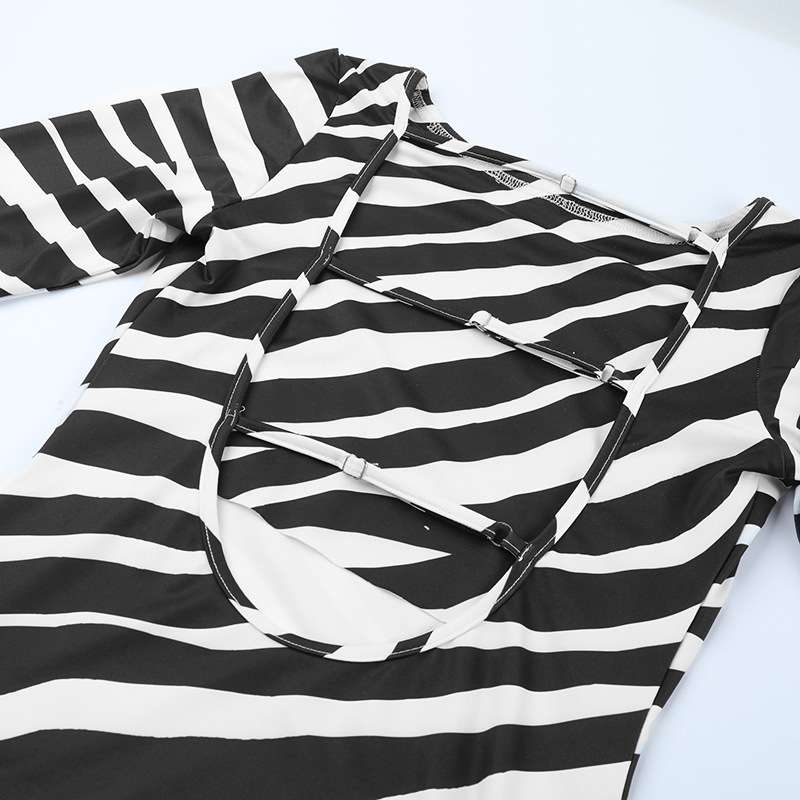Stylish Zebra Print Long Sleeve Dress image 6