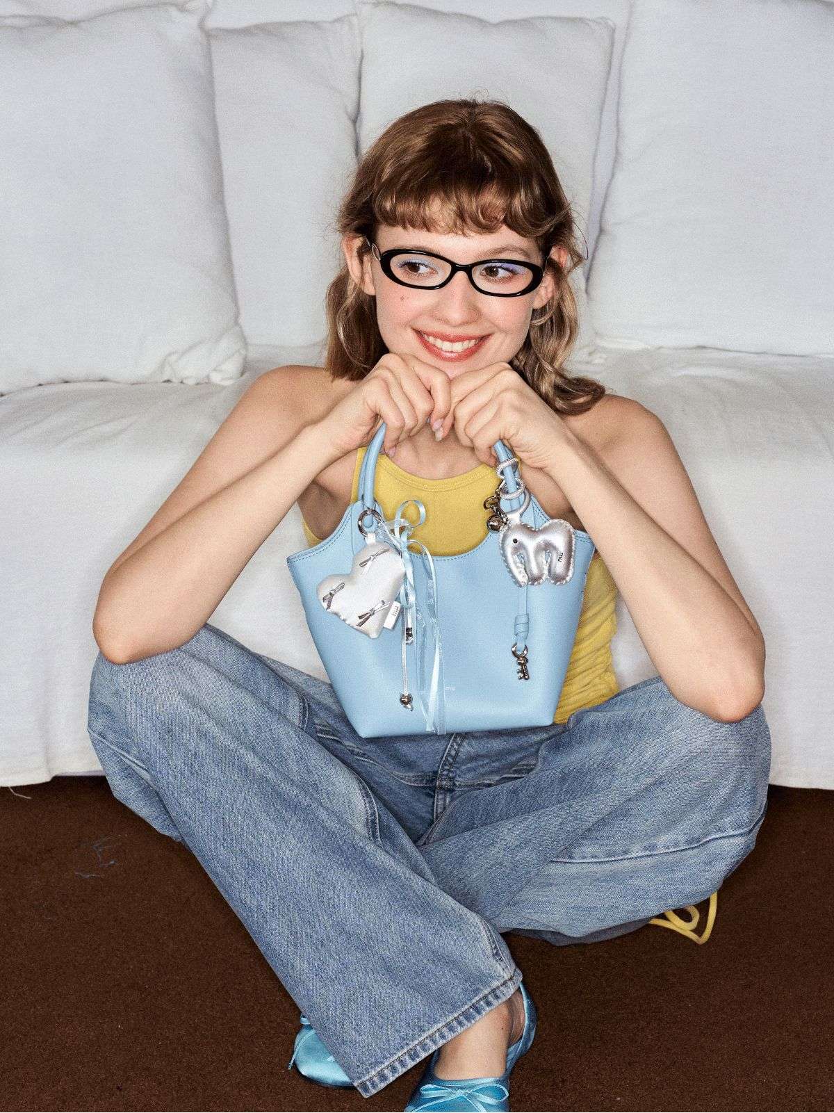 Elegant Tote Bag with Silver Charm image 0