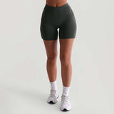 Solid Skinny Stretchy Shorts - S, Dark Grey image