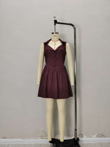 Plaid Sleeveless Button-Front Dress image 3