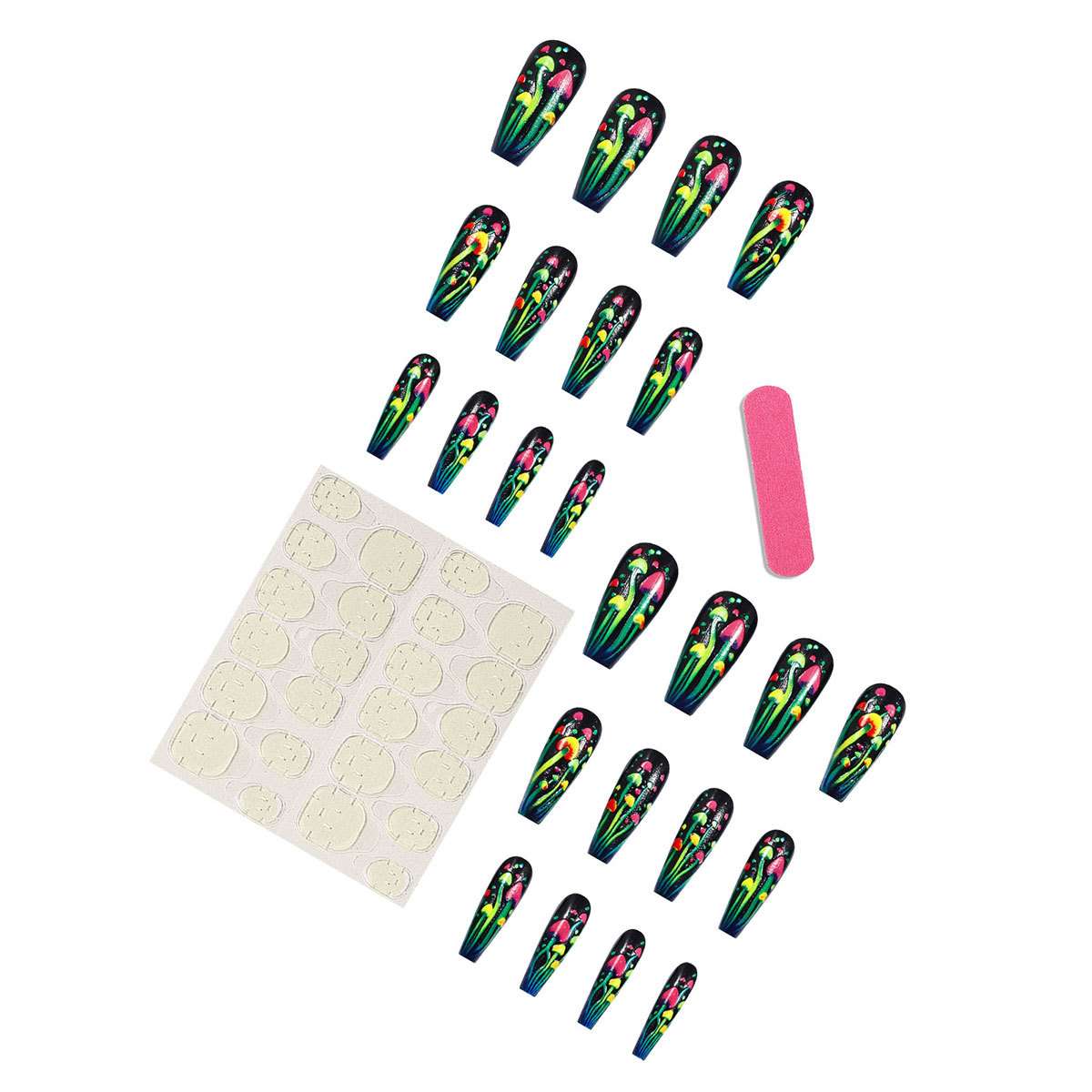 Glow-in-the-Dark Mushroom Nail Art Stickers image 1