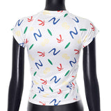 Stylish Summer Top with Abstract Colorful Print image 3