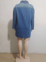 Casual Long Sleeve Denim Dress image 3