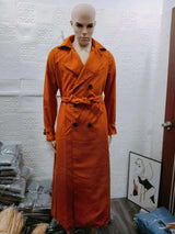 Classic Belted Overcoat Long Trench Coat image 2