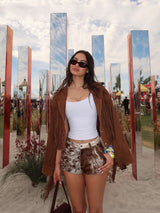 Fringe Detail Cropped Jacket image 0