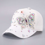Cap with Butterfly & Floral Accents image 0