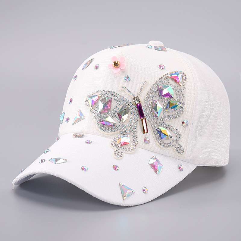 Cap with Butterfly & Floral Accents image 0