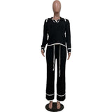 Long Sleeve Pullover Tops with Long Straight Leg Pants Set image 5