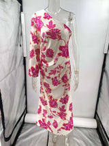 One-Shoulder Floral Maxi Dress image 1