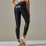 High-Waisted Faux Leather Leggings image 2
