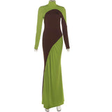 Color-Block Long Sleeve Maxi Dress image 3