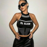 Astro Wave Halter Top - M, Black image